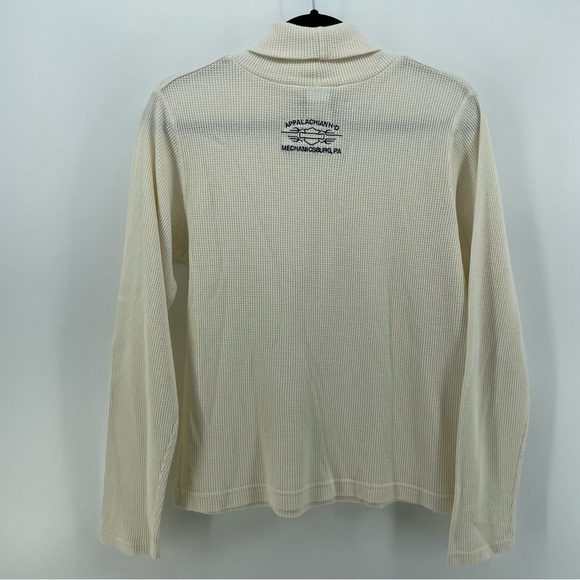 Harley Davidson Womens Turtleneck Cream Waffle Knit Cotton Blend XL - Picture 5 of 7